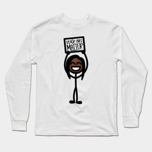 Stick Girl - Black Lives Matter Long Sleeve T-Shirt